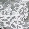 Uma camada lace borda applique véu de casamento branco marfim nupcial véu capela comprimento com pente