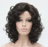 free shipping beautiful fashion Hivision New cute cosplay Dark Chocolate curly short women' full wig