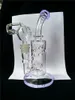 Paarse glazen bongs dab rigs olie rig honingraat perclator prachtige glazen rokende waterpijpen