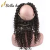 100% Virgin Human Hair Wefts med 360 Lace Frontal Brasilianska Hårbuntar Remy Human Hair Extensions Double Weft Curly Weave Bellahair