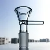 Tubulação de água de vidro com pente de câmara de reciclador duplo PERC BONG INLINE PERC Dab Rigs com 14mm de vidro articulado Bong WP143