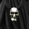 Free shipping 50PCS Antique Silver Tone Pave Skull Big Hole Beads Fit European making Bracelet jewelry paracord accessories