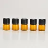 Perfumes Bottling 1ML Perfume Amber Mini Glass Bottles, 1CC Ambers Sample Vial,Small Essential Oil Bottle Factory price N708