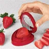 Erdbeerschneider Küchen Kochutensilien Zubehör Obstwerkzeuge Salatschneider #R571