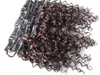 Mongolie Jerry Curly Hair Waft Clip dans les extensions de cheveux non transformés en boucle naturel noir mélange marron