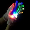 Мода LED glow Перчатки Рукавицы Хэллоуин Рождество светодиодная вспышка перчатки варежки для КТВ бар палец мигающий перчатки партии рейв светодиодные палец игрушка