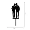 Wholesale- Acrylic Glitter Gold/Silver GAY Men Couple Cake Topper Wedding Cake Topper Cake Toppers Party Decoration Supplies