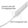 1FT 2FT 3FT 4FT 5ft förlängningssladd T5 T8-anslutningskabelkabeltråd Dubbeländskontaktkabel för integrerat LED-fluorescerande rör