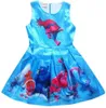 Trolls Vestido Crianças Roupas Bebê Meninas Vestido Princesa trolls Vestidos de Festa Criança Traje Roupas Infantis Dos Desenhos Animados top camisas