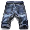 Mayor al por mayor Jeans Men estilo de verano Patchwork Pantalones cortos Denim Alta calidad Tamaño de gran talla grande