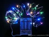 4.5V 2M 3M 5M 50Leds 배터리 운영 LED 크리스마스 구리 문자열 문자열 요정 조명 크리스마스 파티 웨딩 장식 화이트 레드 블루 핑크