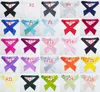 Crossover Bowties 25 kolorów Solidny kolor Krzyżowy krawat dla chłopca dziewczyny krawat