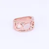 Rose Gold Fine Jewelry Conjuntos Cat's Eye Colar Colar Brincos Brincos Anel Conjuntos Mulheres Vintage Luxo Jóias Conjunto