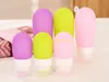 200 pcs/lot livraison gratuite 38 ML maquillage bouteilles rechargeables voyage emballage Silicone presse bouteille pour Lotion shampooing douche