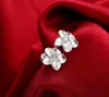 Autriche Cristal Fleur Boucle D'oreille 925 Argent Plaqué Charme Beau Bijoux Simulation Pierre Boucles D'oreilles Petite Fleur