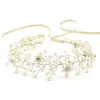 Pearl Ivory Wedding Hair Accessories Headband Silver Bridal Headpieces Wedding Headbands Headpieces For Hair Pearl Tiara Headband