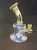 Pale yellow recycler, carta glass hookah, oil rig pipe,bong 14MM, factory outlet,