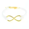 Gratis frakt 3 st / lot Antik Glod Tone Handgjorda Koreanska Velvet Infinity Armband Ny Hot Sales Fashion Personliga Smycken