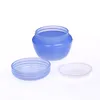 DHL GRATUIT 20g 30g transparent petite bouteille ronde cosmétique pot vide pot fard à paupières baume à lèvres crème pour le visage échantillon conteneur 6 couleurs