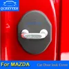 QCBXYYXH 4Pcs/lot ABS Car Door Lock Protective Covers For Mazda 2 3 5 6 CX-3 CX-5 CX-9 Axela Atenza MX-5 CX-7 Car Styling