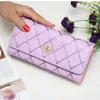 Portafogli da donna di alta qualità 2017 Portafogli lunghi in pelle da donna Borsa di lusso da donna Moda ricamo Diamond Crown Lady Flip Portafoglio lungo