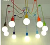 Moderne Pendelleuchten 13 Farben DIY Beleuchtung Multi-Color Silikon E27 Birnenhalter Lampen Home Decoration 4-12 Arme Stoff Kabel