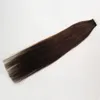 # 6 Medium Bruin Tape Hair Extensions Rechte Braziliaanse PU Haar Skin Inslag Haar 20 PCS 30G 40G 50G 60G 70G