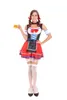 Women Halloween Maid Cosplay Costume German Beer Girl Oktoberfest Dress Sexy Bavarian Style Mini Tutu Dress
