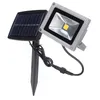 Lámpara de energía solar de 10 W Reflector LED Impermeable Luz de inundación al aire libre Jardín Patio Césped Luz Paisaje Foco Lámpara de pared Decoración Luz