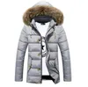 Toptan-Sıcak Satış Uzun Kış Erkekler Giyim Dış Giyim Rahat Ceket ve Pamuk Parkas Erkek Büyük Kürk Yaka Yastıklı Ceket