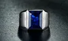 Anillo de banda de boda de joyería de moda Vecalon para hombres 8ct zafiro Cz diamante 925 anillo de dedo de compromiso masculino de plata esterlina