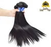 9a Cabelo liso brasileiro liso não processado malaio peruano Índia Virgem Virgem Extensões de Cabelo Humano 3 ou 4pcs Tais de Cabelos Humanos retos