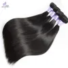8A бразильские человеческие волосы прямые 3 пакета и лобное закрытие с кружевами натуральные натуральные волосы