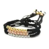 Hela 10st Lot 6mm Black String Anil Arjandas Mix Colors flätning Macrame Armband Gift Fashion Jewelry2307