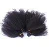 Vendita di fasci di capelli umani ricci afro crespi brasiliani 9A non trattati 100 capelli ricci crespi vergini tesse 3 pacchi lotto per Blac5842054