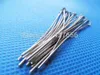 Wholesale-1000pcs 50mm 2 inch (2") Silver tone/White K Flat Head Headpins Charm Findings,Jewelry Making,DIY Components,Nickel free