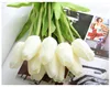 11 Cores PU Plástico Slik Flor buquê 32 cm / 12.6 polegada Mini toque Real flores Para Mobiliário Home Decoração de Casamento