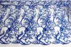 CA081  -  148cm幅5YDS./LOT絶妙な刺繍の青いレースの生地のウェディングドレスのイブニングドレス衣類アクセサリーDIYの生地
