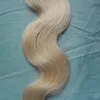 Taśma w przedłużaniu włosów Remy 40 szt. 613 Bleach Blondynka Brazylijski Włosy Skóry Weft Hair Extensions 100g