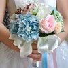 WF053 Nuovi fiori da sposa Boho Beach 18 pezzi Bouquet damigella d'onore Festa nuziale Fiori di seta Decorazioni estive economiche8715886