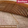 Najwyższej klasy Ebony Hair Combs Precious South American Green Macassar Drewno Znakomite rzemieślnicze drzewo sandałowe Zapach Pure Ręcznie robione prezenty 49999190