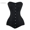 26 Stalowa Podwójna bez kości Overbus Długie Torso Gorsety Bustiers Waist Trener Gorsety Shapewear Cincher Plus Size Corslet