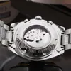 Jaragar İzler Erkekler Otomatik Mekanik İzleme Paslanmaz Çelik Men039s İş Koltwatches Relogio Bütün 6280866