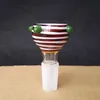 Heady Glass Bowl 14mm 18mm Male Joint Wig Wag Color Colorful For Bongs Smoking Pipe Herb Bowl