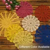 Table Mats Wholesale- LINKWELL 1PCS 22cm Pure Cotton Round Lace Flower Doily Doilies Placemat For DIY Scrapbooking Crafts Wedding
