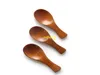 100pcs/lot 8*2.8cm Mini Wooden Spoon Teaspoon Condiment Utensil Tea Coffee Milk Spoon Kids Ice Cream Scoop Tableware Tool