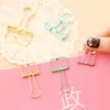 50 stks nieuwigheid Solid Color Hollow Out Metal Binder Clips Notes Letter Paper Clip in Groot Maat 95 * 50mm