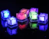 12 шт. / Лот цветной изменение светодиодных ночных света ледяной кубик светящийся кубик льда, освещенный льдом светодиод для украшения свадьбы