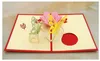 Mignon 3D papillon fleur cartes de voeux papier fait main créatif joyeux anniversaire carte fournitures de fête de fête