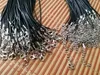Jóias DIY Acessórios 100pcs fitting preto 1,5 / 2 milímetros cabo de jóias roper Wax Para DIY Artesanato Jóias 18 ''